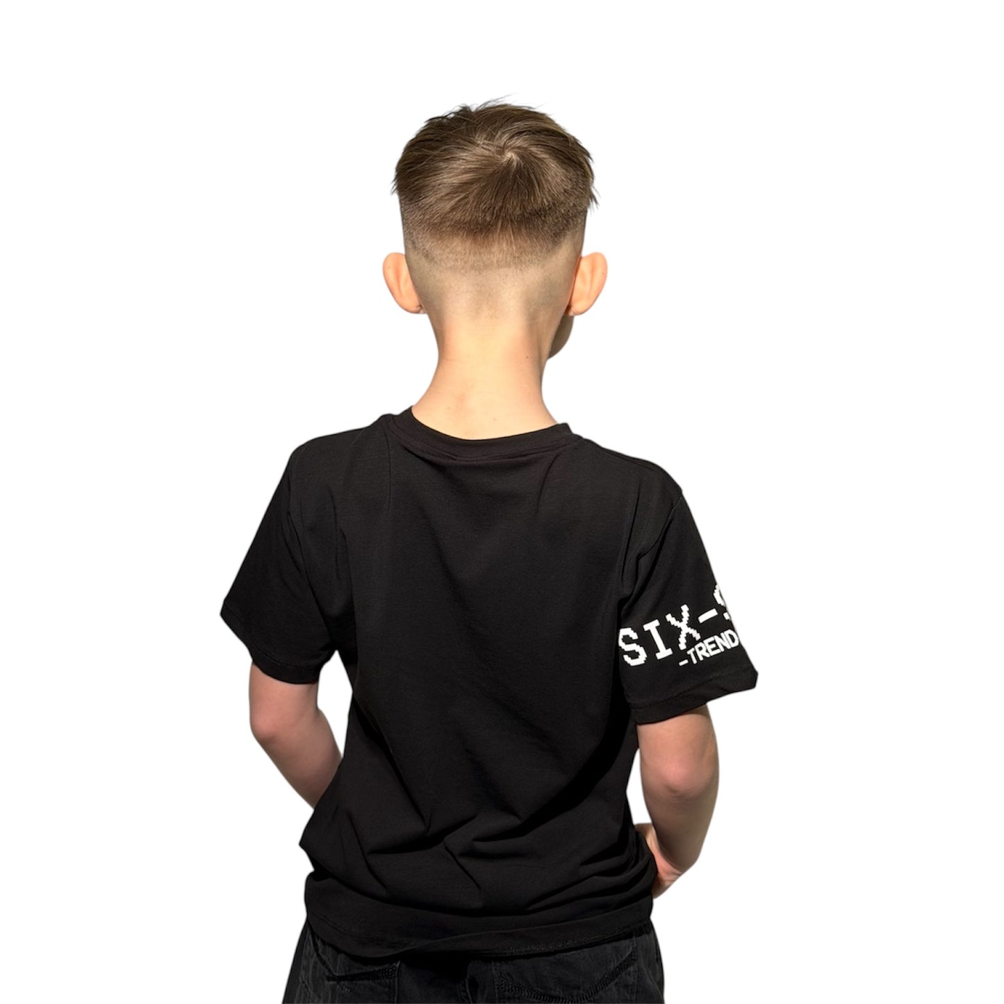 LMR koszulka chłopięca SIX SEVEN – czarna – nadruk premium (122-146)