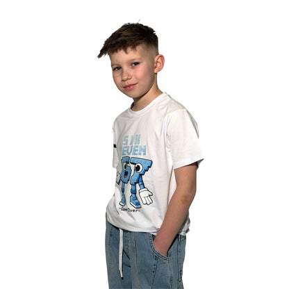 Koszulka chłopięca biała Game Over “Six Seven 67” – nadruk | 110–134