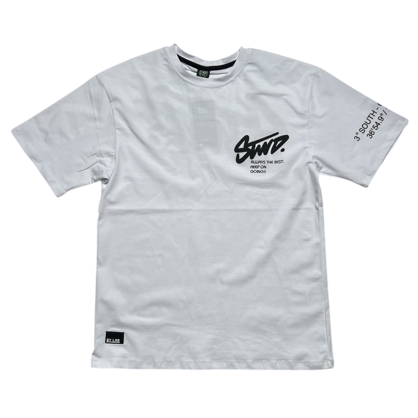 Koszulka młodzieżowa biała STWD – nadruk przód i tył | 170–182