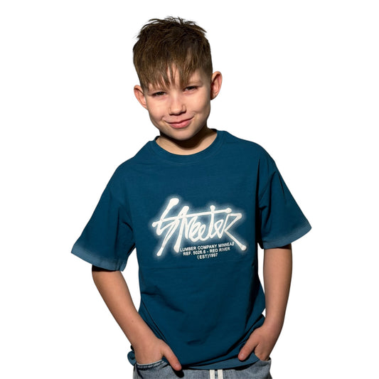 T-shirt chłopięcy STREETER teal | LMR