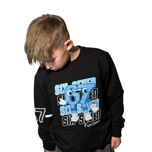 Bluza chłopięca SIX SEVEN 67 – czarna | Polska produkcja