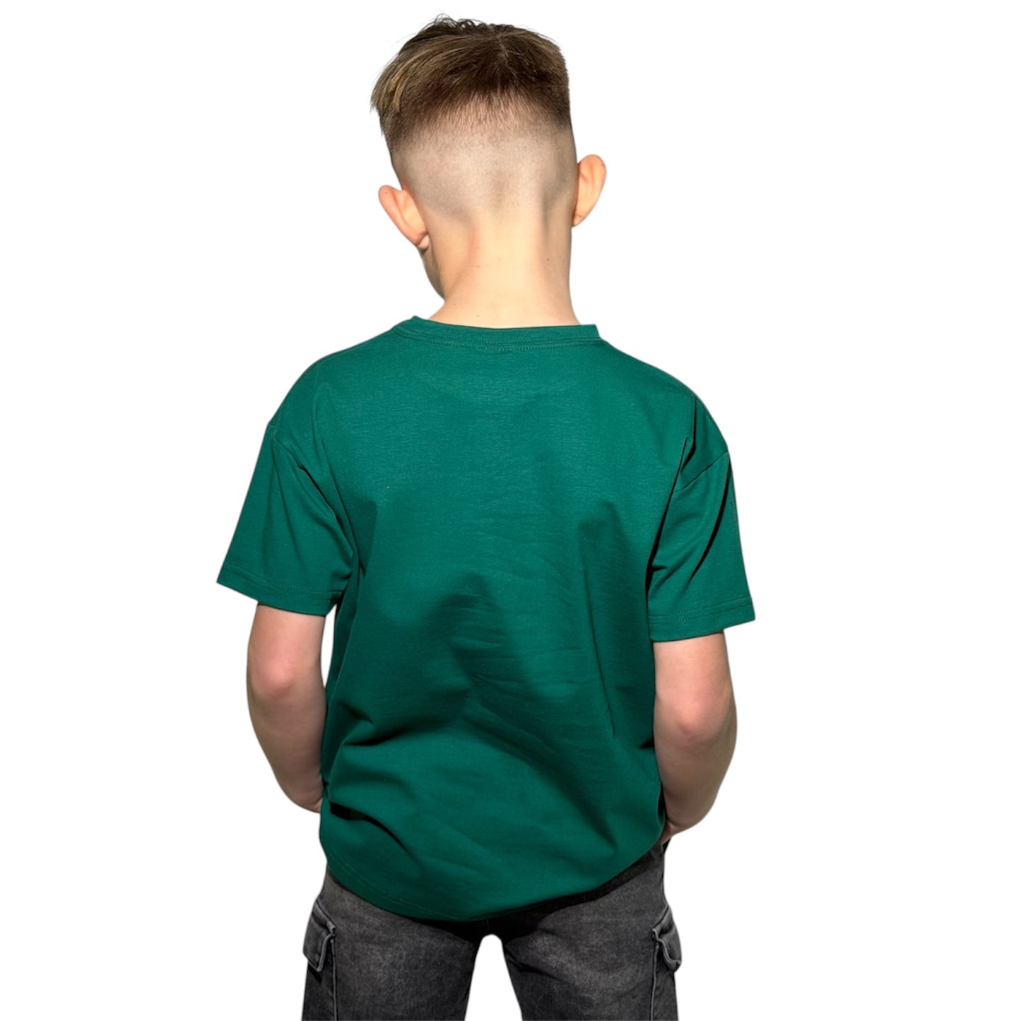 Koszulka chłopięca ALL FOR KIDS Premium – Skater Monkey | zielona (116-158)