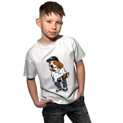 Koszulka chłopięca premium ALL FOR KIDS – (116-158) bawełna soft, nadruk street