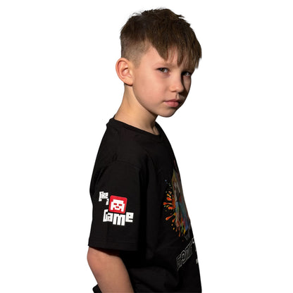 T-shirt chłopięcy czarny GAMING – GAME TIME!