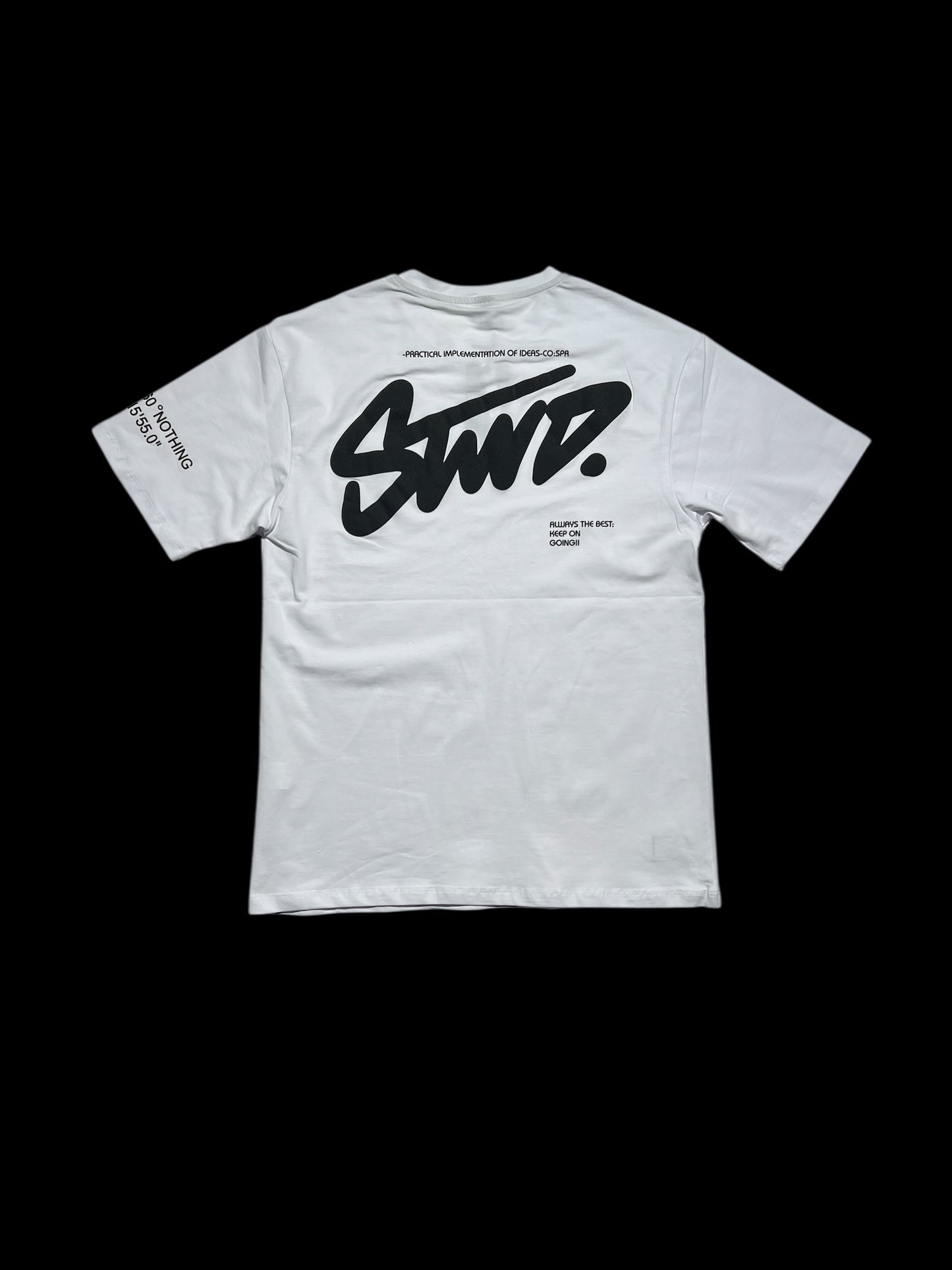 Koszulka młodzieżowa biała STWD – nadruk przód i tył | 170–182