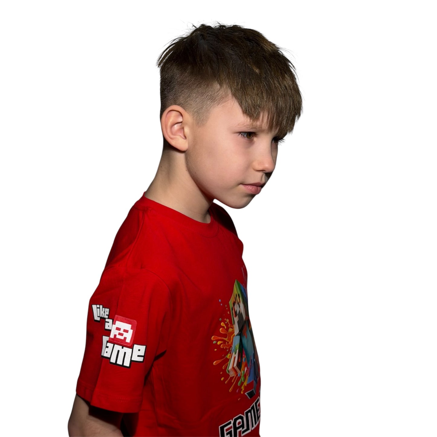 T-shirt chłopięcy czerwony GAMING – GAME TIME!