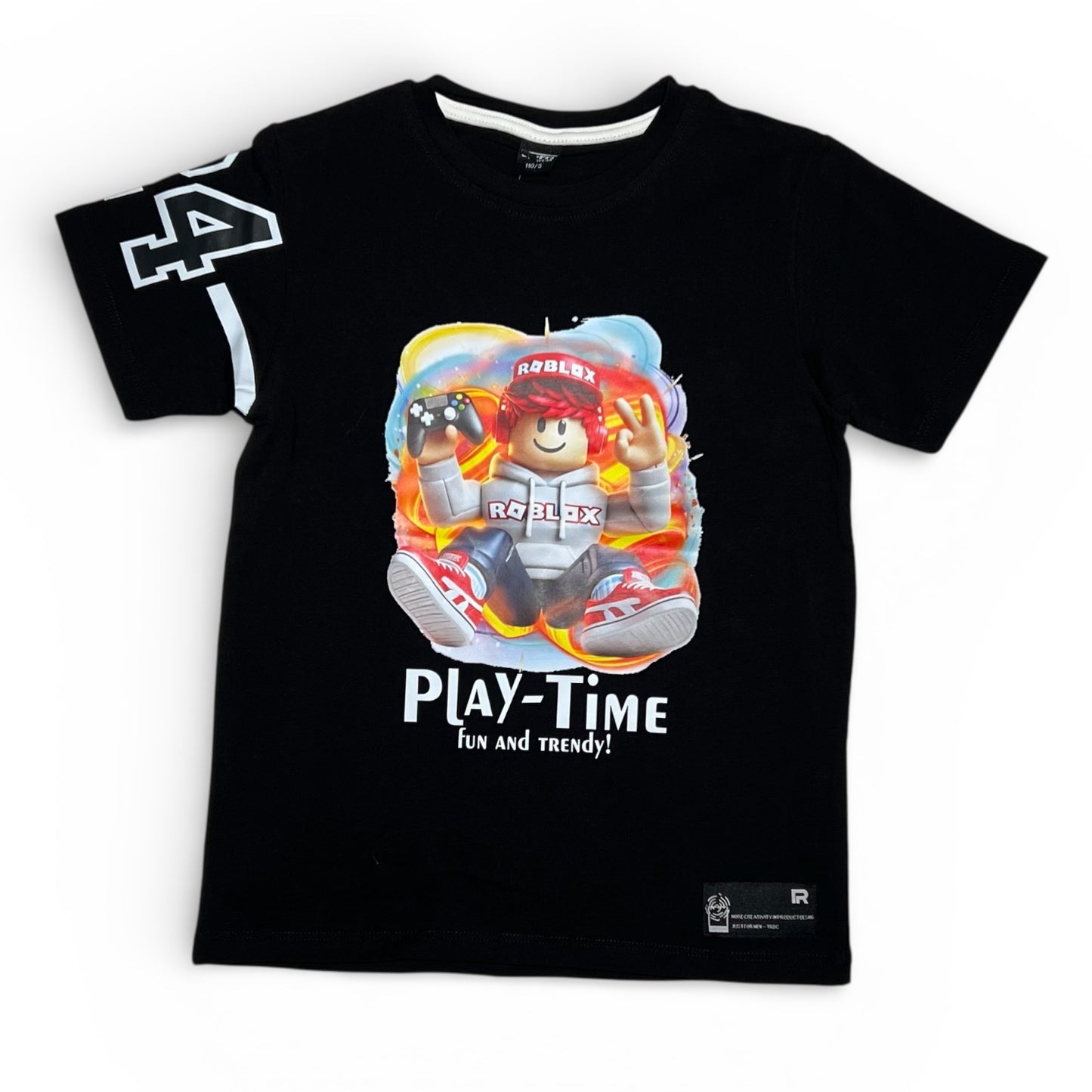 Koszulka chłopięca PLAY-TIME Gamer – czarna | nadruk gaming