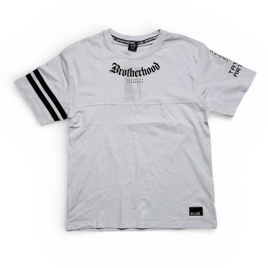 T-shirt chłopięcy biały Brotherhood LMR – koszulka sportowa (140–164)