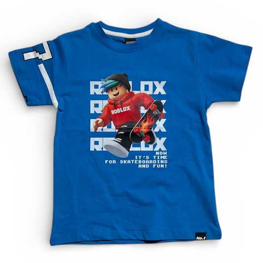 T-shirt chłopięcy Roblox niebieski – koszulka z nadrukiem (110–134)