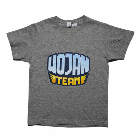 Koszulka chłopięca WOJAN TEAM szara – modna koszulka dziecięca YouTube 122–140