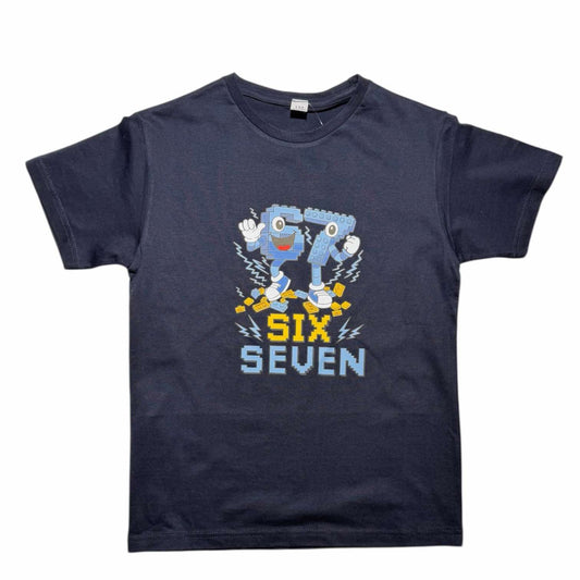 Koszulka chłopięca SIX SEVEN granatowa – modna koszulka dziecięca 122–146